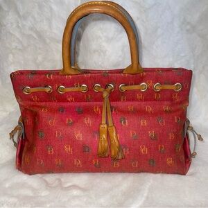 Dooney & Bourke Pink and Tan Satchel